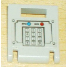 Part 4346pb12 Light Gray Container, Box 2 x 2 x 2 Door with Slot and Keypad and Blue and Red Buttons Pattern (Sticker) - Set 7045 